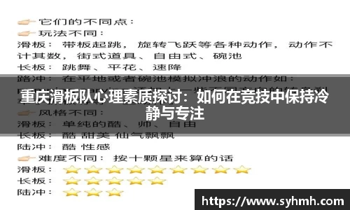 重庆滑板队心理素质探讨：如何在竞技中保持冷静与专注