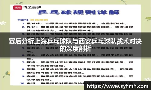 赛后分析上海乒乓球队与西安乒乓球队战术对决的深度剖析